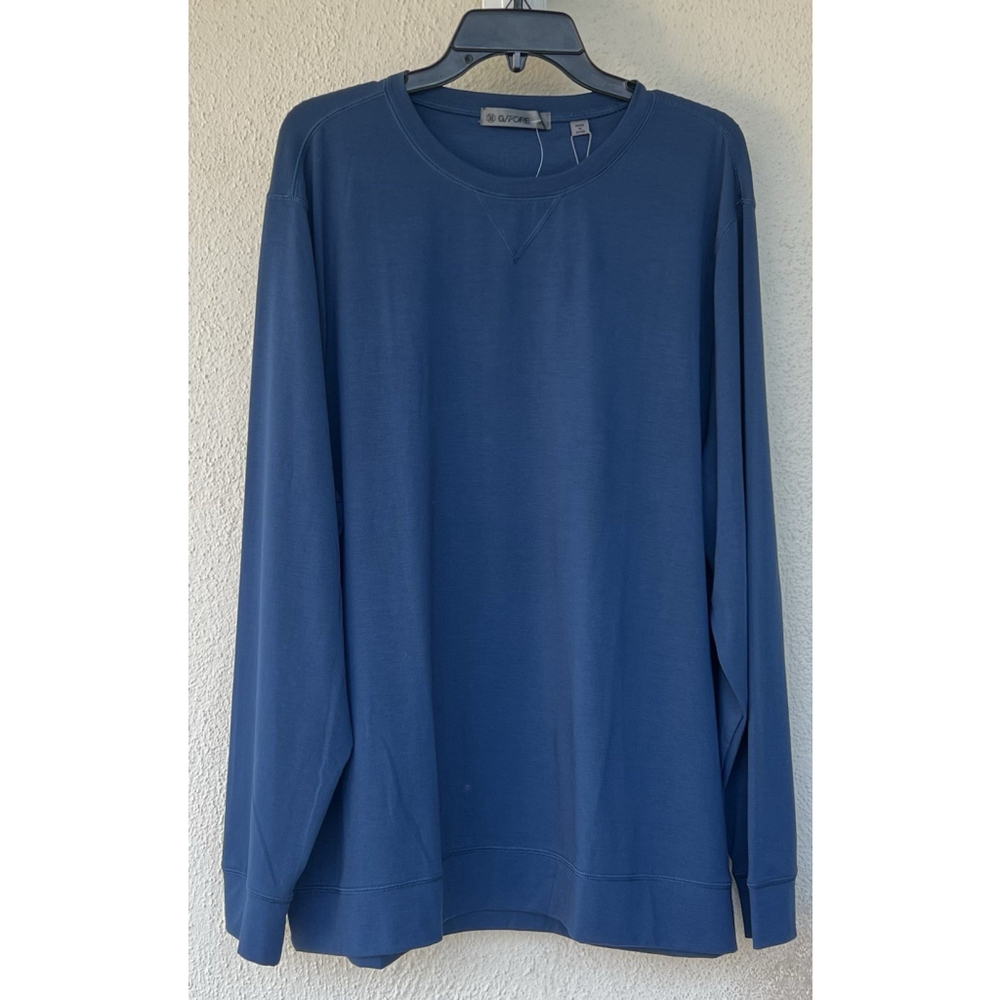 G/FORE Men's Long Sleeve Luxe Crewneck Mid Layer Golf Sweater SIZE 2XL Storm NWT